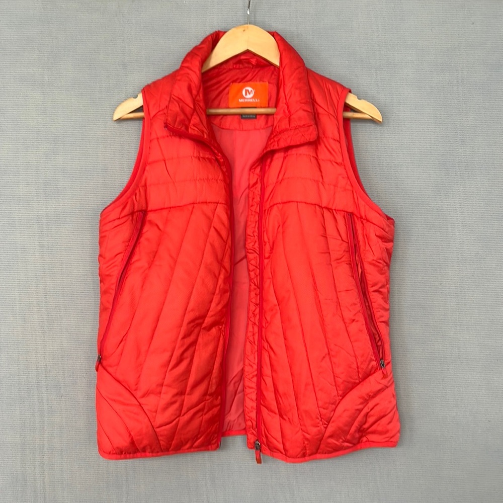 Merrell Inertia full zip Thinsulate puffer vest - bright cayenne / coral